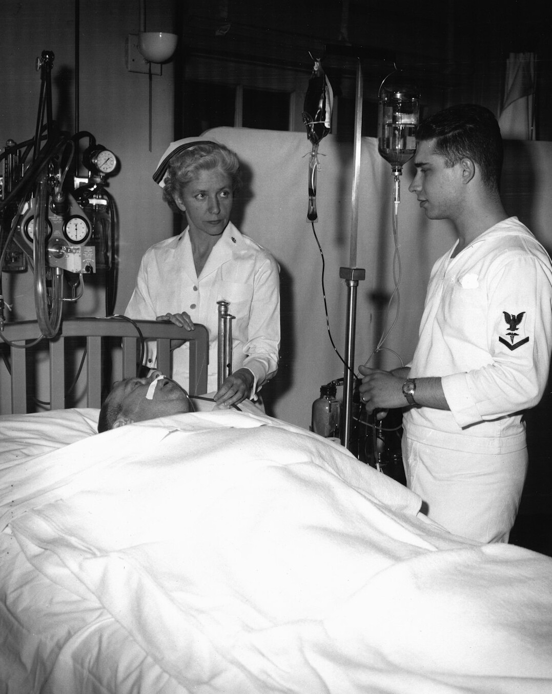 nurse helping patient